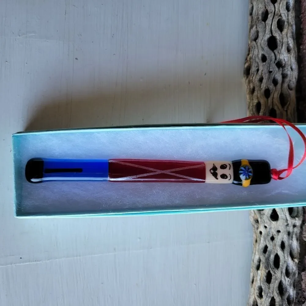 Irish Glasnevin Toy Soldier Stained Art Glass Creation Christmas Ornament